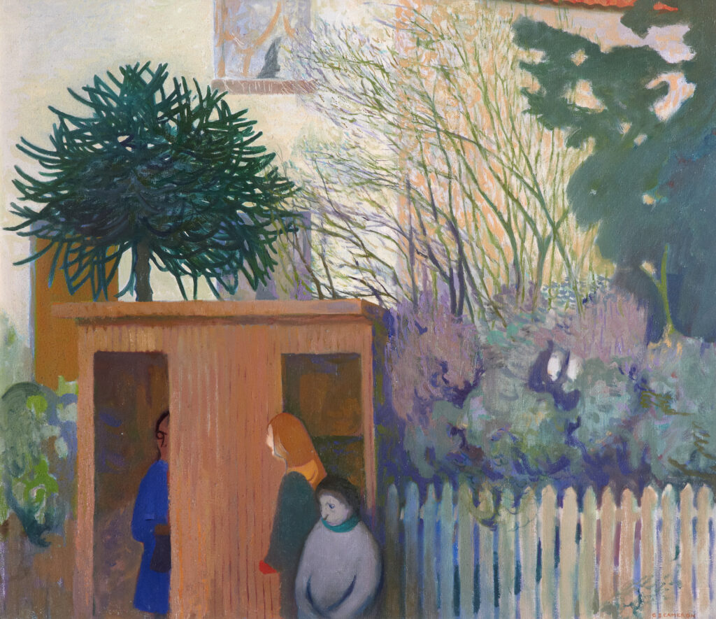 Article image for Gordon Cameron | The Bus Stop and the Monkey Puzzle, Oil Painting, 1976