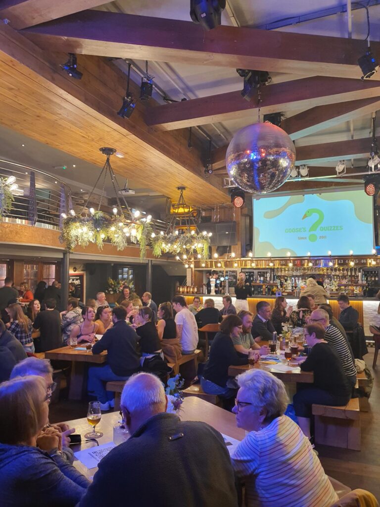 Teams taking part in the quiz at Brewhemia Edinburgh, hosted by Gooses quizzes