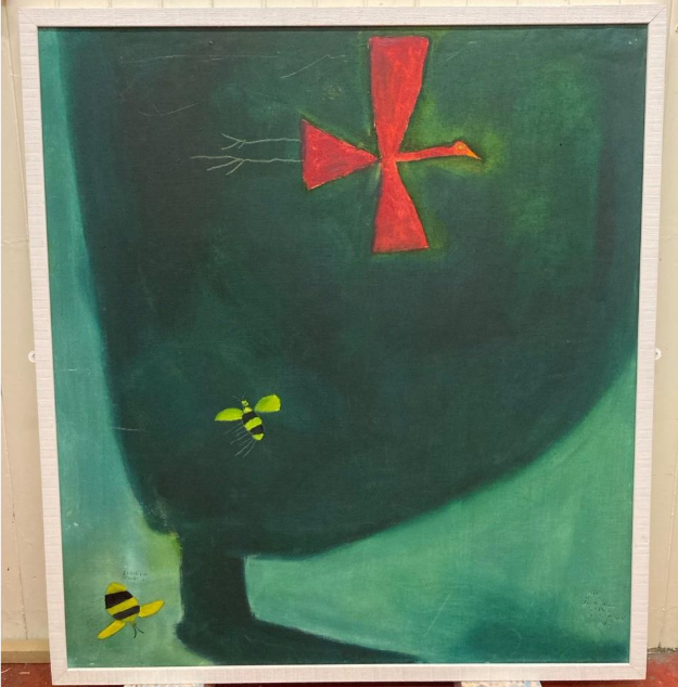 Article image for Caring for the collection | Blog 4: ‘Zoom Bird and Bees’, Pat Douthwaite, 1986.